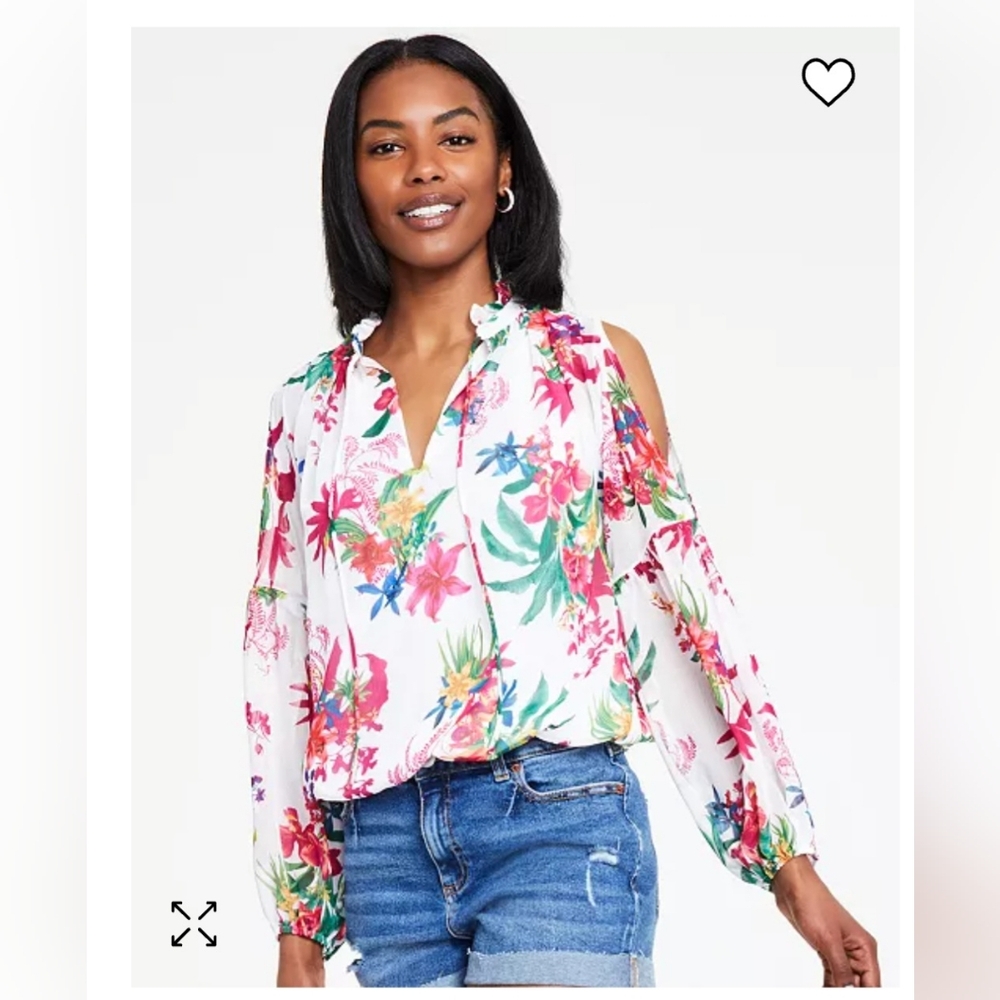 I.N.C. INC International Concepts open shoulder top